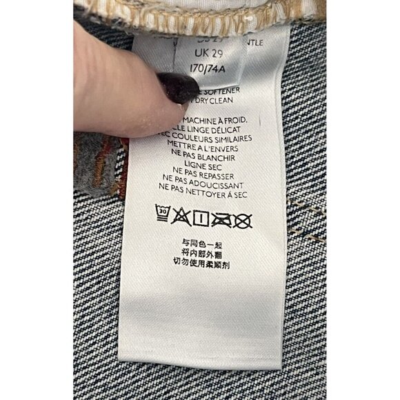 BDG Urban Outfitters Women's Sz 29 Slim Straight Patch Work Distressed Jeans - Picture 7 of 10